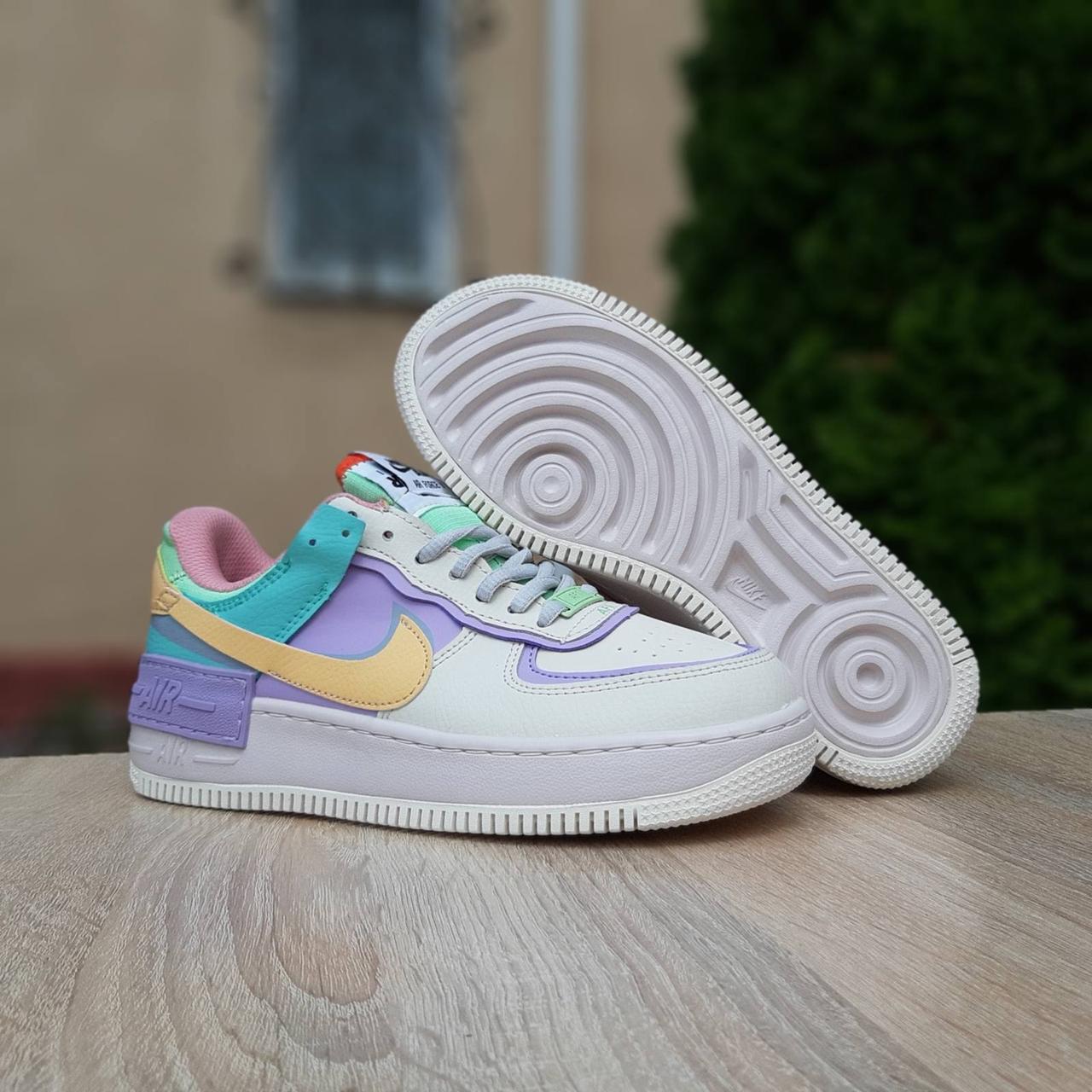 

Кроссовки женские Nike Air Force 1 Shadow белые, Найк Аир Форс, натуральная кожа, прошиты. Код OD-20130, Разные цвета