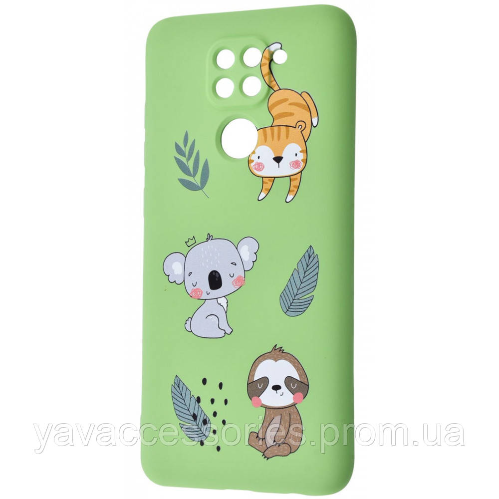 

WAVE Fancy Case (TPU) Xiaomi Redmi Note 9 temptation_black animals_mint_gum