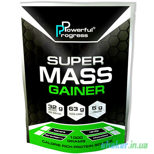 

Гейнер для набора массы Powerful Progress Super Mass Gainer (1 кг) гейнер поверфул прогресс chocolate