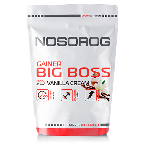 

Гейнер для набора массы Nosorog Gainer Big Boss (1,5 кг) носорог биг босс ваниль