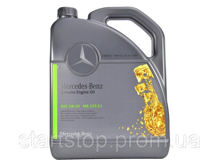 

Моторное масло Mercedes-Benz PKW-Synthetic MB 229.51 5W-30 5 л (000989940213)