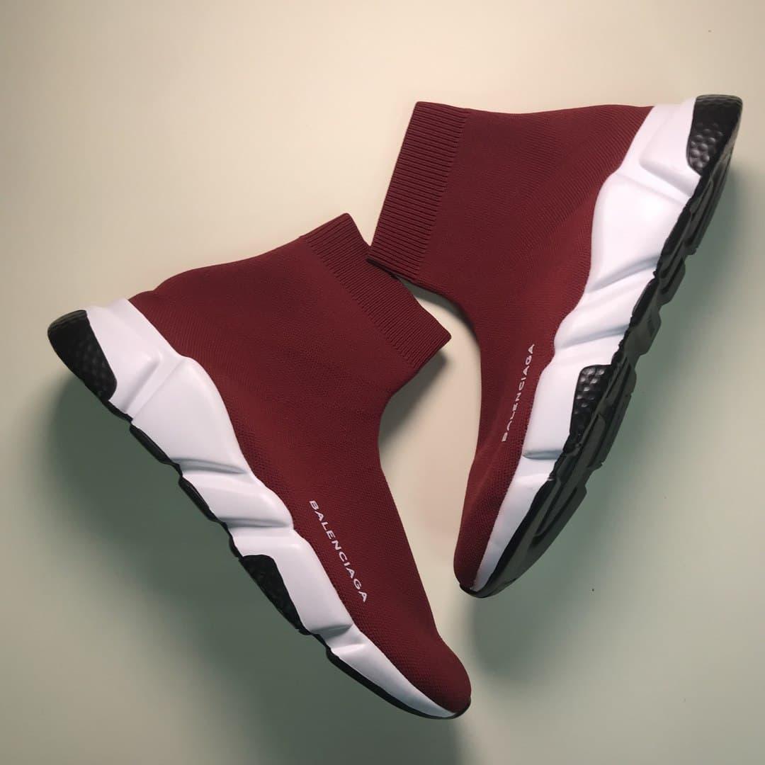 

Женские кроссовки Balenciaga Speed Bordo / Баленсиага Спид Бордовые 40, Бордовый