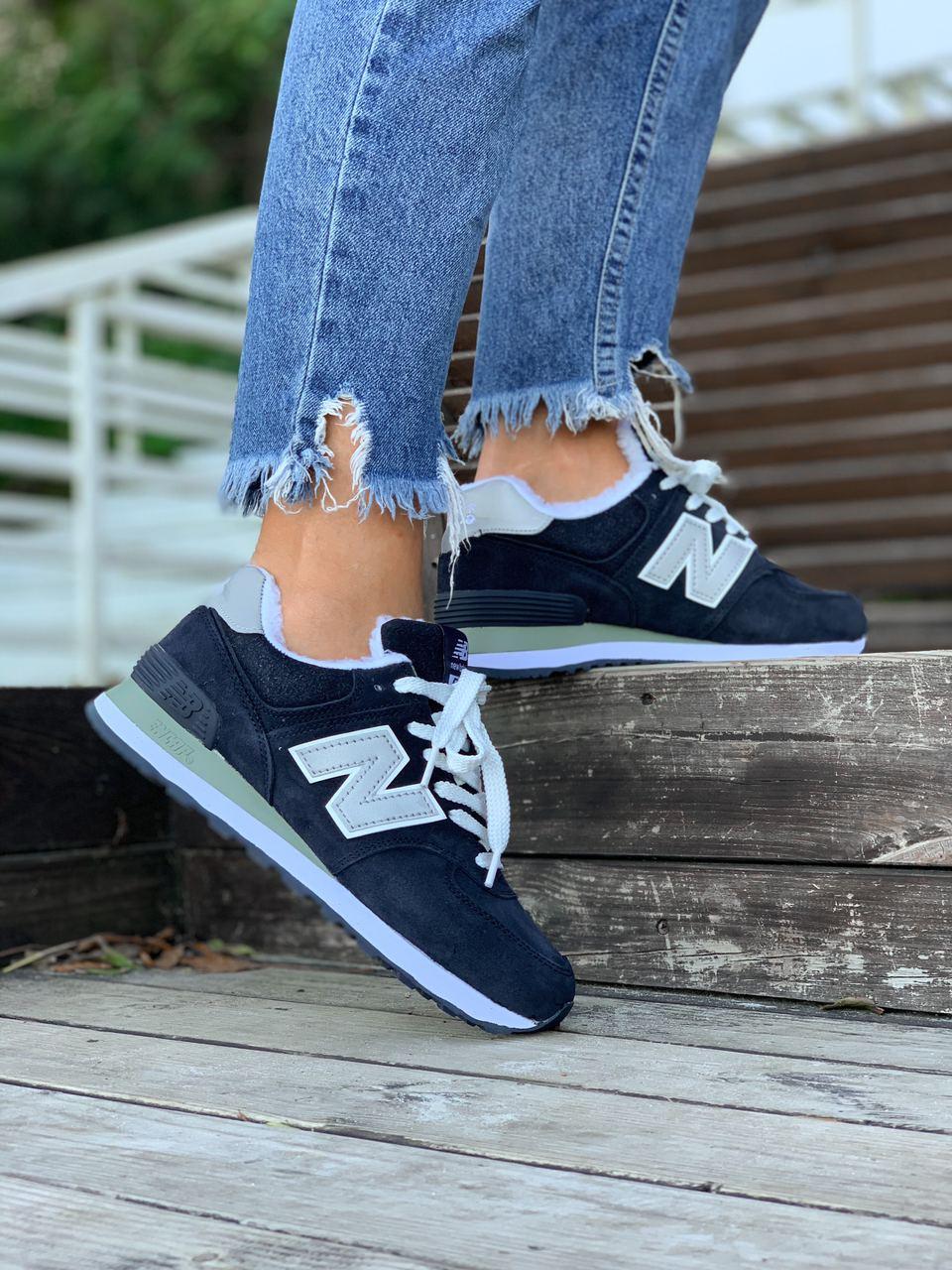 

Женские зимние кроссовки New Balance 574 Blue / Нью Беланс 574 Синие 41, Синий