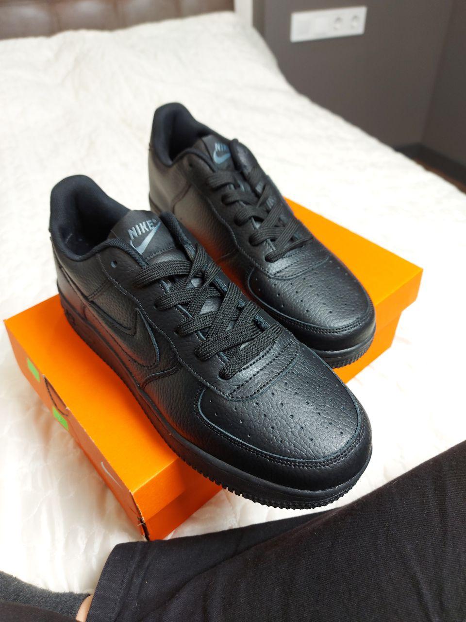 

Мужские кроссовки Nike Air Force Low Black / Найк Аир Форс 1 Лоу Черные 43, Черный