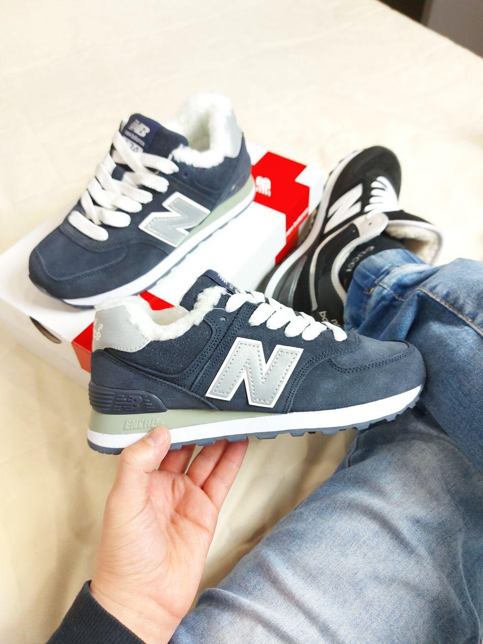 

Женские зимние кроссовки New Balance 574 Dark Blue Grey / Нью Беланс 574 Темные Синие Серые 38, Синий