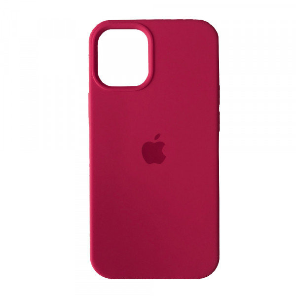 

Чехол для Apple iPhone 12 Pro Max Silicone Case с бархатом с закрытым низом чехол на айфон 12 про бордовый