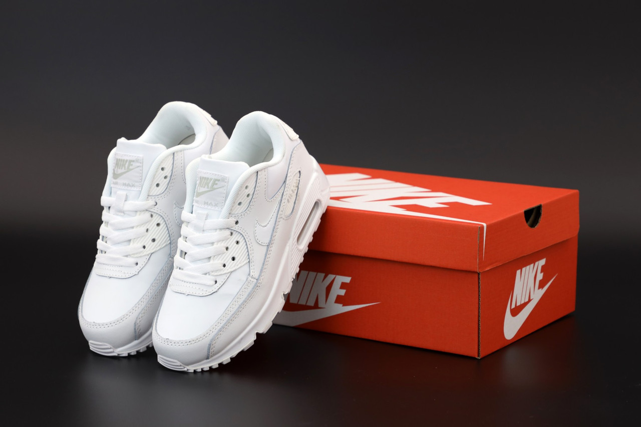 

Кроссовки женские белые Найк Аир Макс 90. Nike Air Max 90 кроссы для девушки в белом цвете, Белый