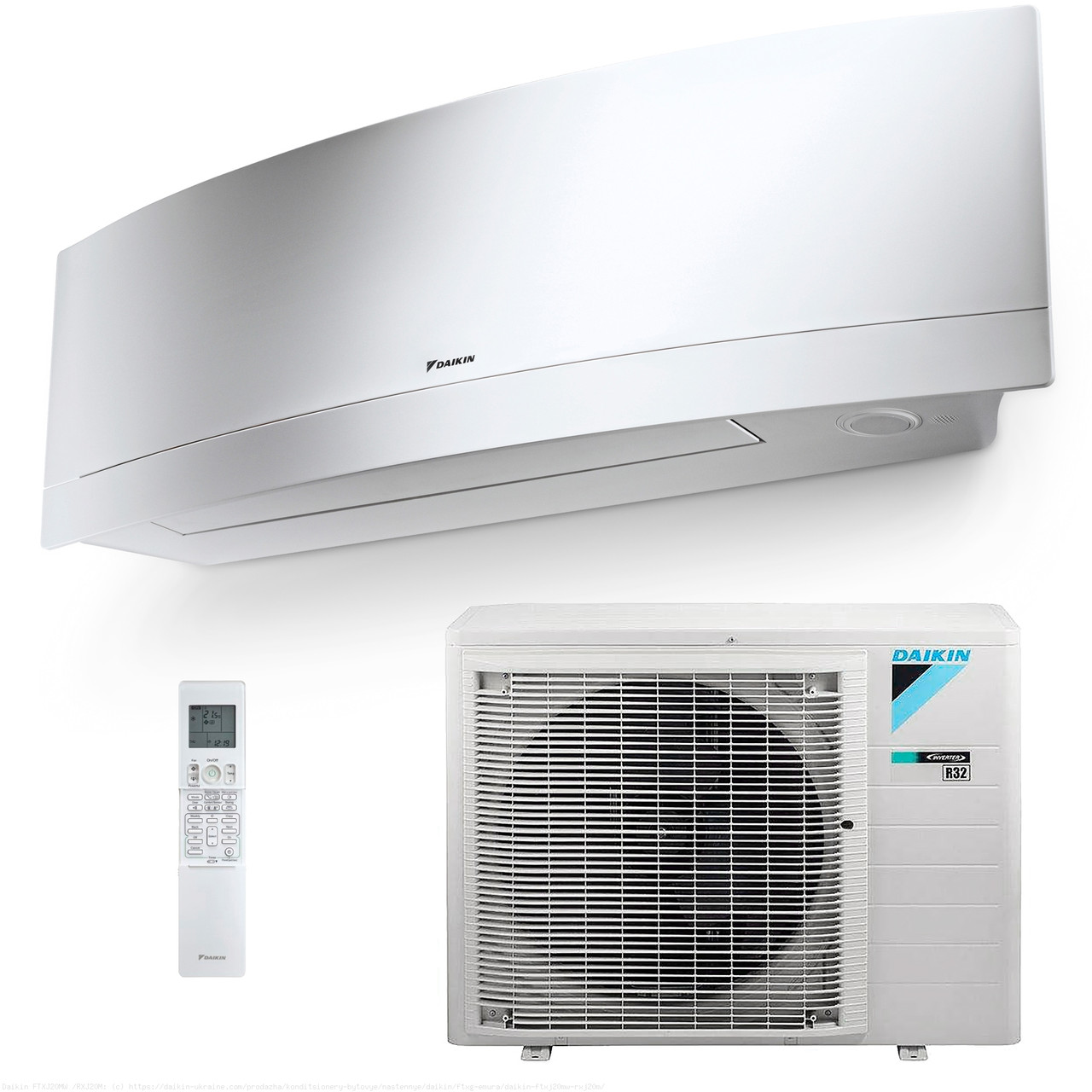 

Бытовой инверторный кондиционер Daikin FTXJ20MW /RXJ20M серия Emura Wi-Fi белый матовый корпус