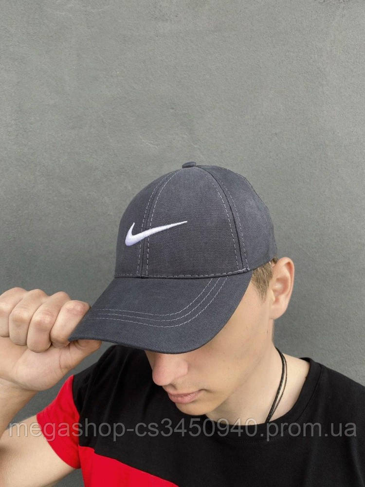 

Кепка Nike серая белый логотип