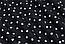Ткань хлопковая с белыми редкими сердечками 10 мм на чёрном фоне (№3102а), фото 4