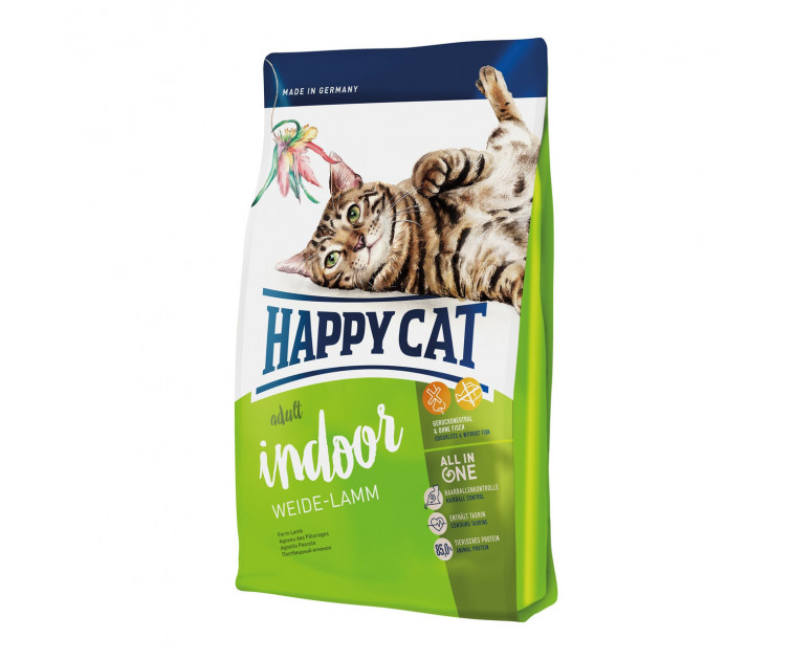 

Корм сухой для взрослых котов Happy Cat 10 кг Indoor Weide Lamm Хеппи Кет с ягненком, КОД: 2400118