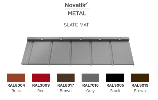 

Модульная черепица Novatik METAL SLATE МАТ Voestalpine