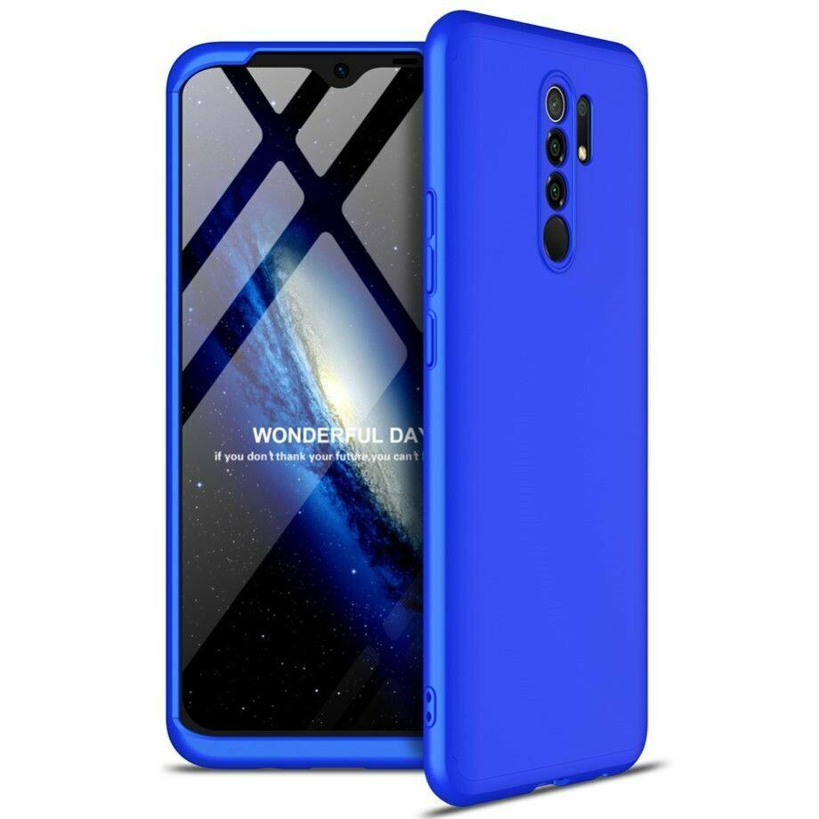 

Чехол GKK 360 для Xiaomi Redmi 9 бампер противоударный Blue