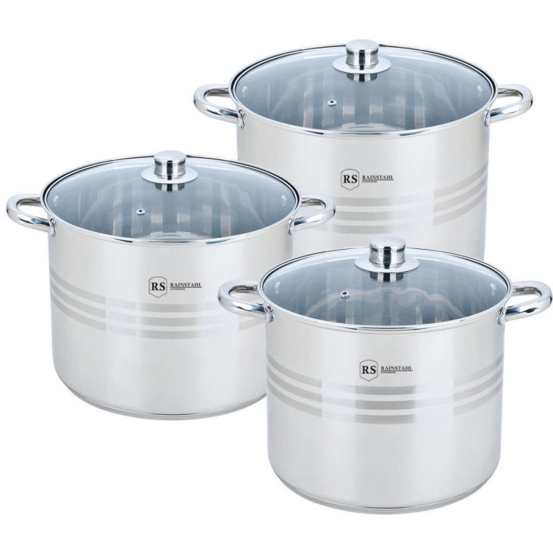 

Кастрюля нерж 8 л "Rainstahl stock pot", Серый