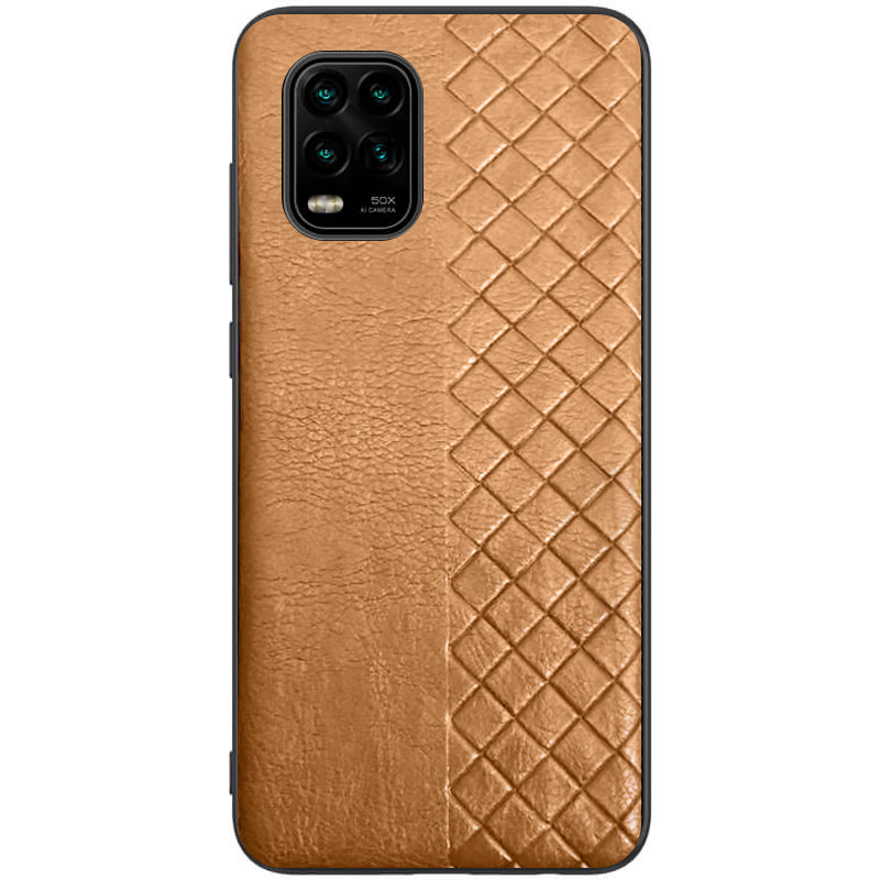 

Кожаная накладка WeaveSide (PU) для Xiaomi Mi 10 Lite, Коричневый