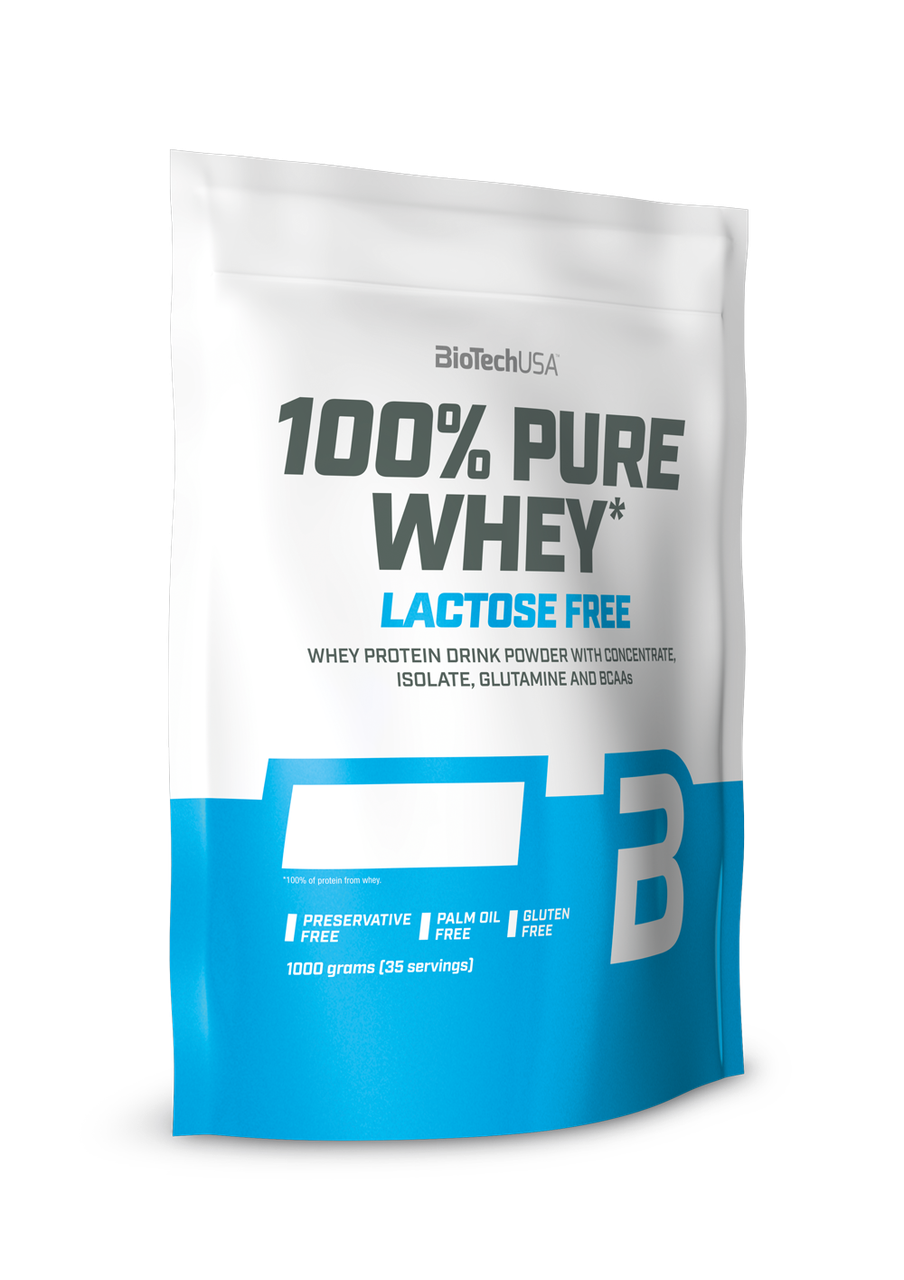 

Сывороточный протеин концентрат BioTech 100% Pure Whey Lactose Free (1000 г) биотеч пур вей печенье крем