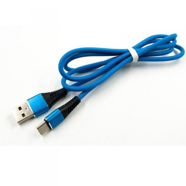 

Кабель Dengos USB-USB Type-C 1м Blue (PLS-TC-SOFT-BLUE), Голубой