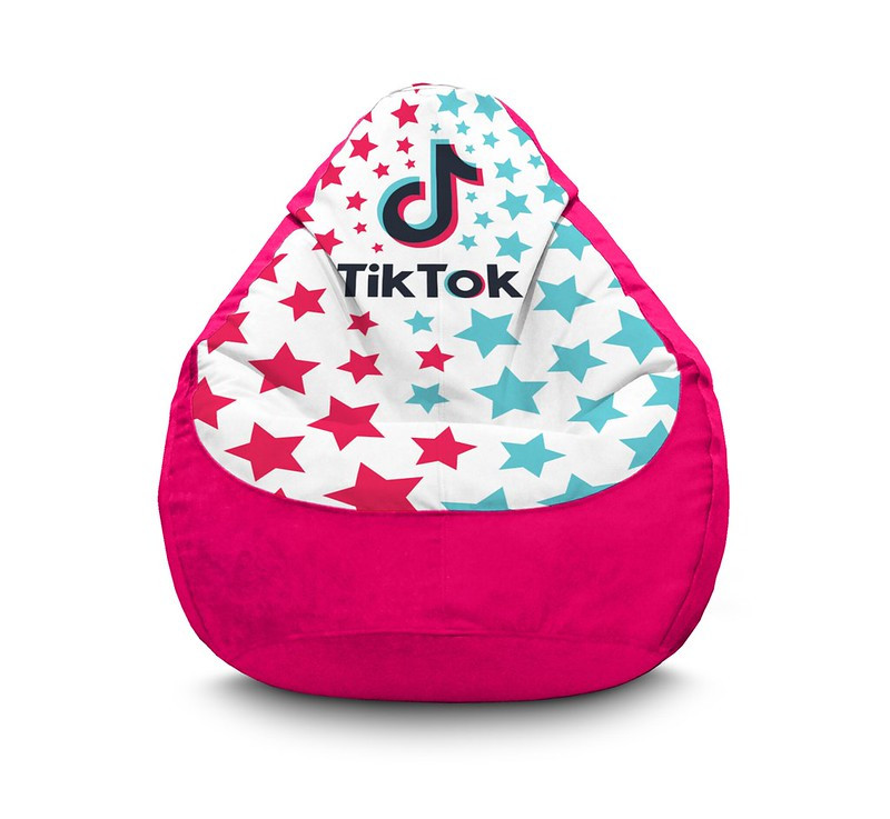 

Кресло мешок "Tik Tok. Super star. Pink" Флок XXXL (100х135 см)