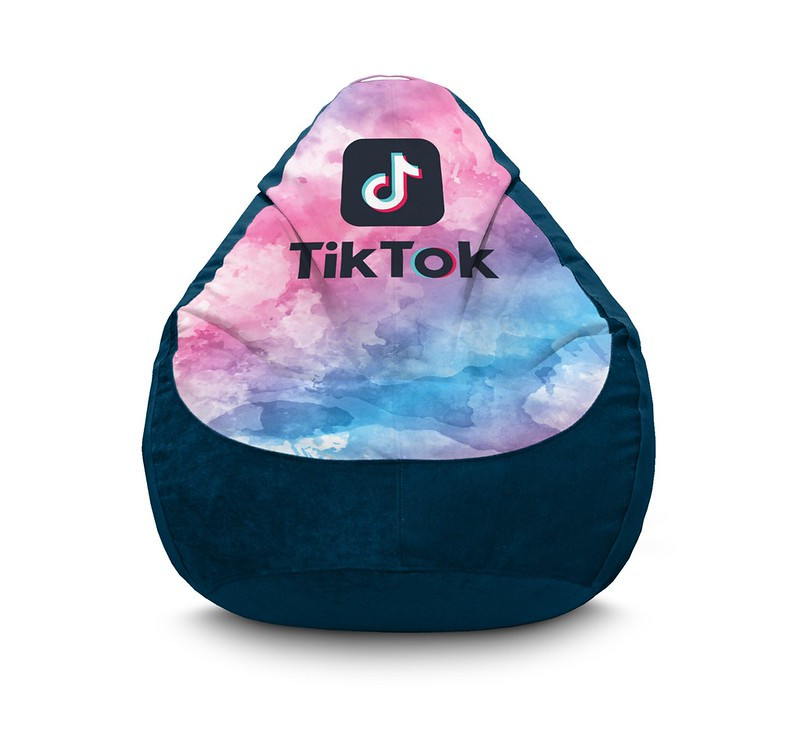 

Кресло мешок iPuff "Tik Tok. Watercolor. Dark blue" Флок XXXL (100х135 см) Синий