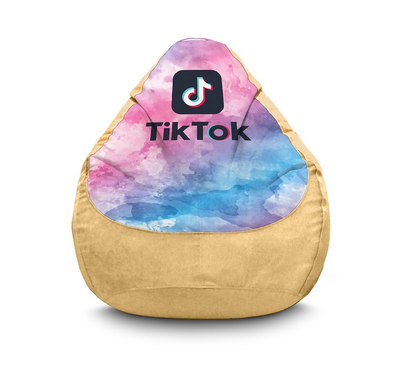 

Кресло мешок iPuff "Tik Tok. Watercolor. Beige" Флок XXXL (100х135 см) Бежевый