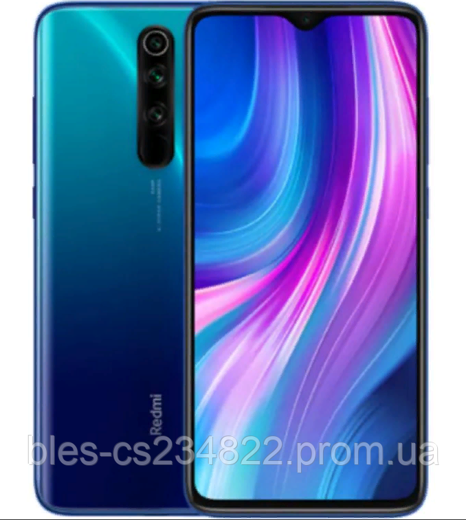 

Смартфон с большим дисплеем и функцией нфс на 2 сим карты Xiaomi Redmi Note 8 Pro 6/64 Blue ЕВРОПА UA UCRF NFC, Синий