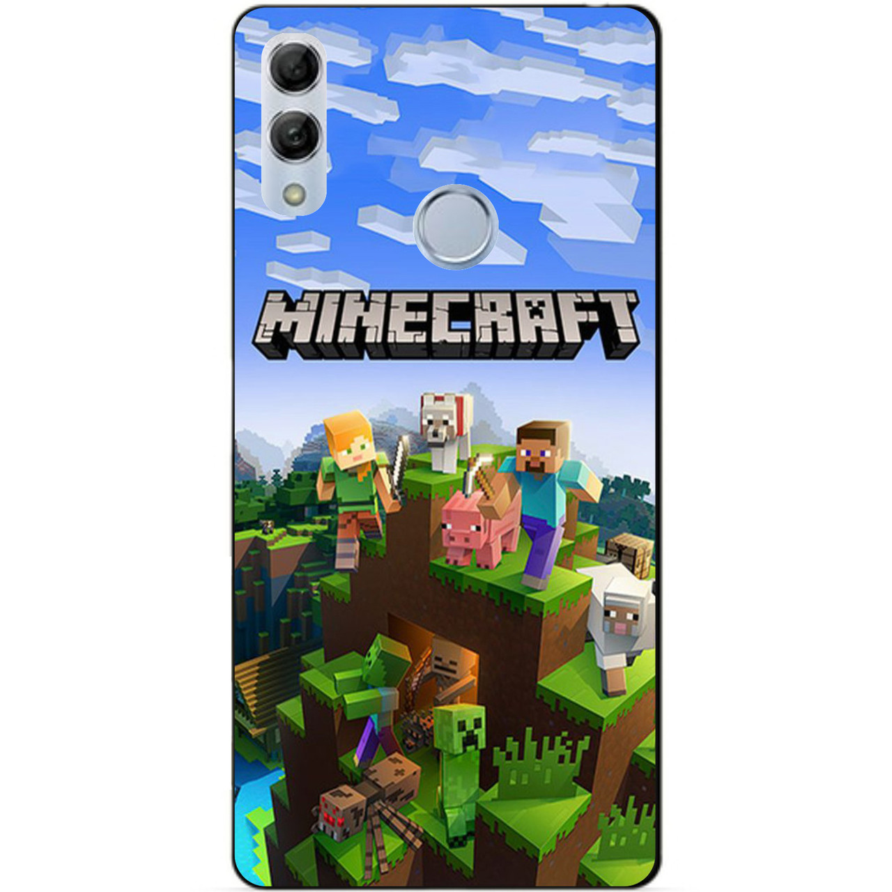 

Силиконовый бампер чехол для Huawei Honor 10 Lite с рисунком Minecraft, Разные цвета