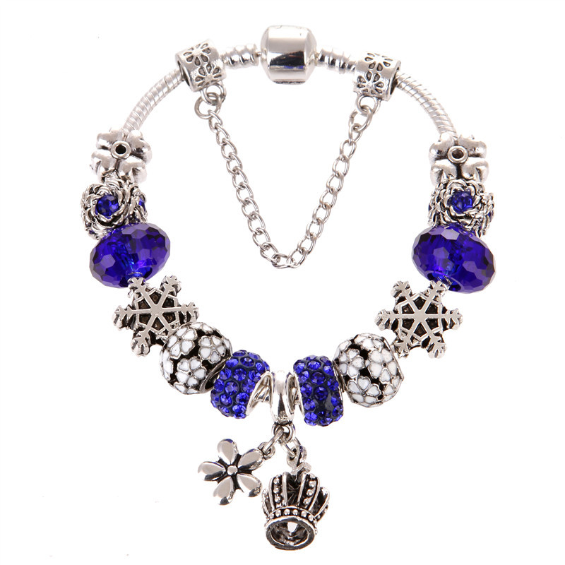 

Женский браслет Jewel Antique Silver Plated Snow Blue Cеребристый (AJ_brJJi1)