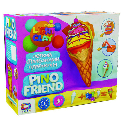 

Набор легкого прыгающего пластилина ТМ Moon Light Clay Pino Friend Айси (9) 70039, Разноцветный