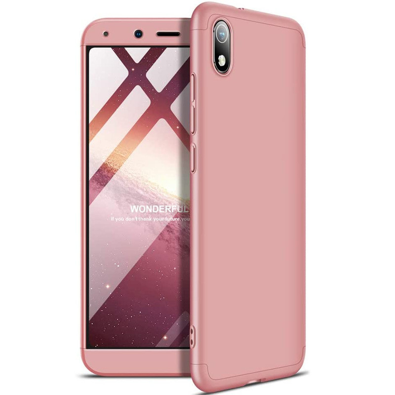 

Пластиковая накладка GKK LikGus 360 градусов (opp) для Xiaomi Redmi 7A, Розовый / rose gold