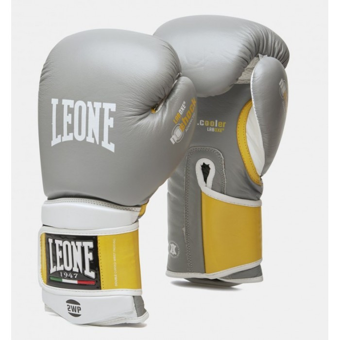 Боксерські рукавички шкіряні Leone Tecnico Grey 12 oz унцій сірий