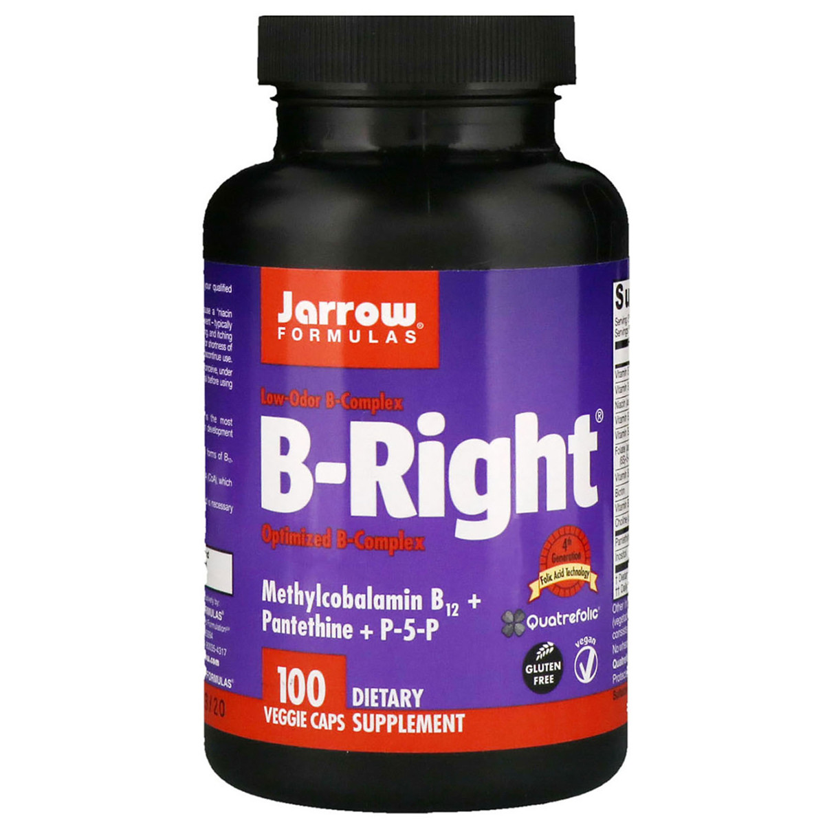 

Витамины В-комплекс, B-Right, Jarrow Formulas, 100 гелевых капсул