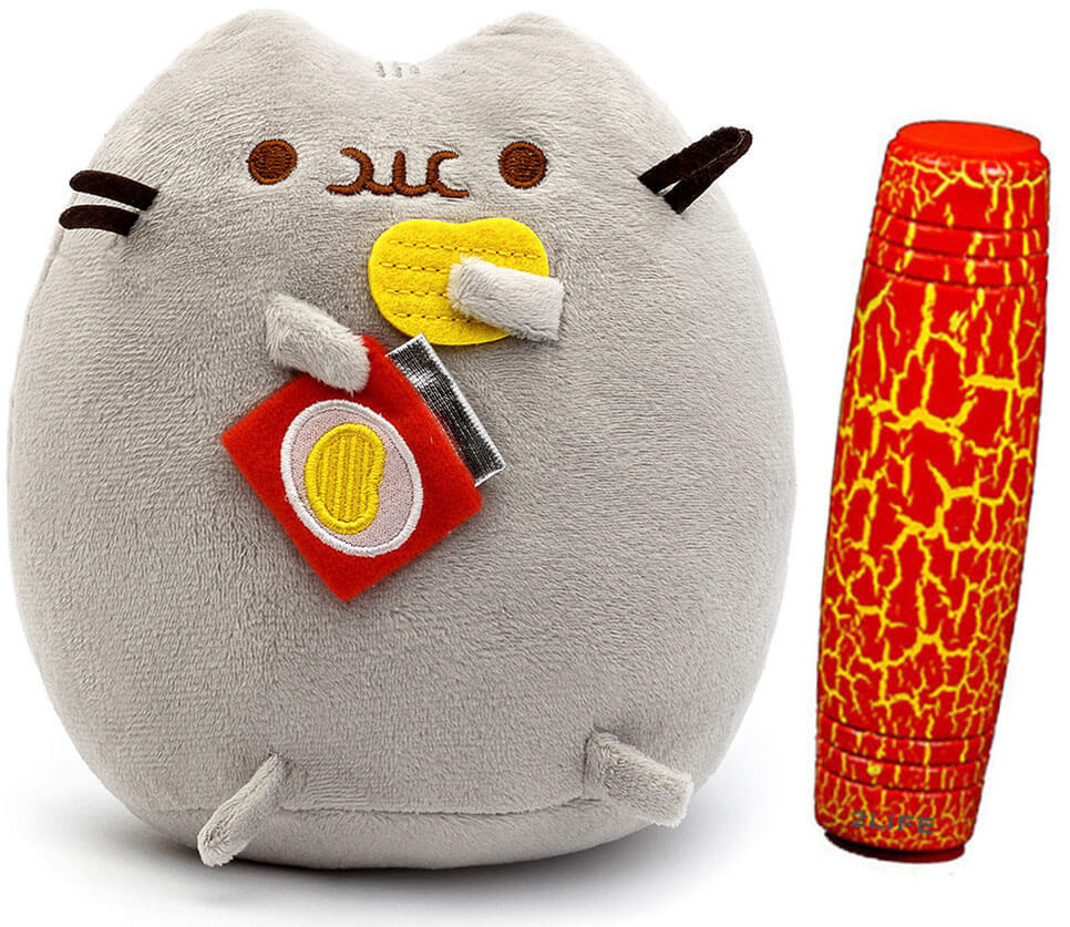 

Комплект Мягкая игрушка кот с чипсами Pusheen cat и Антистресс игрушка Mokuru (vol-726), Серый