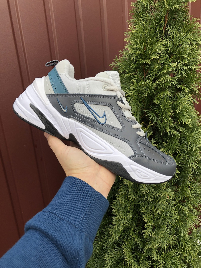 

Мужские кроссовки Nike M2K Tekno (темно-серые с бежевым) 10113, Темно-серый