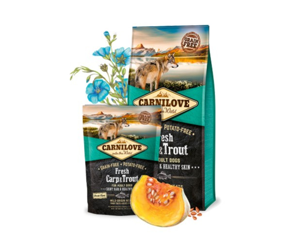 

Carnilove Fresh Carp & Trout for Adult Dog для взрослых собак всех пород с карпом и форелью 1.5 кг