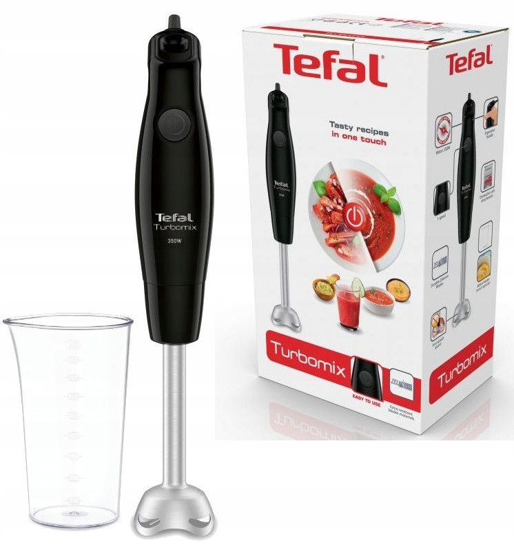 

✅ Погружной ручной блендер TEFAL HB121838 (350W, мерный стакан 0.8л, лезвие ZELKROM) Тефаль | Гарантия 12 мес