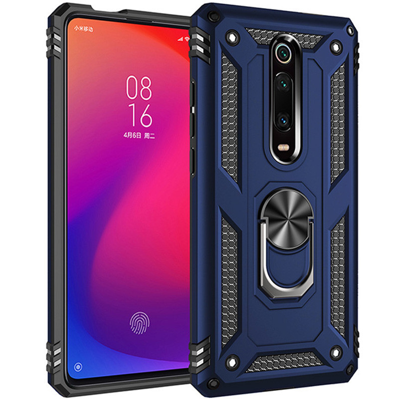 

Ударопрочный чехол Serge Ring магнитный держатель для Xiaomi Redmi K20 / K20 Pro / Mi9T / Mi9T Pro, Темно-синий