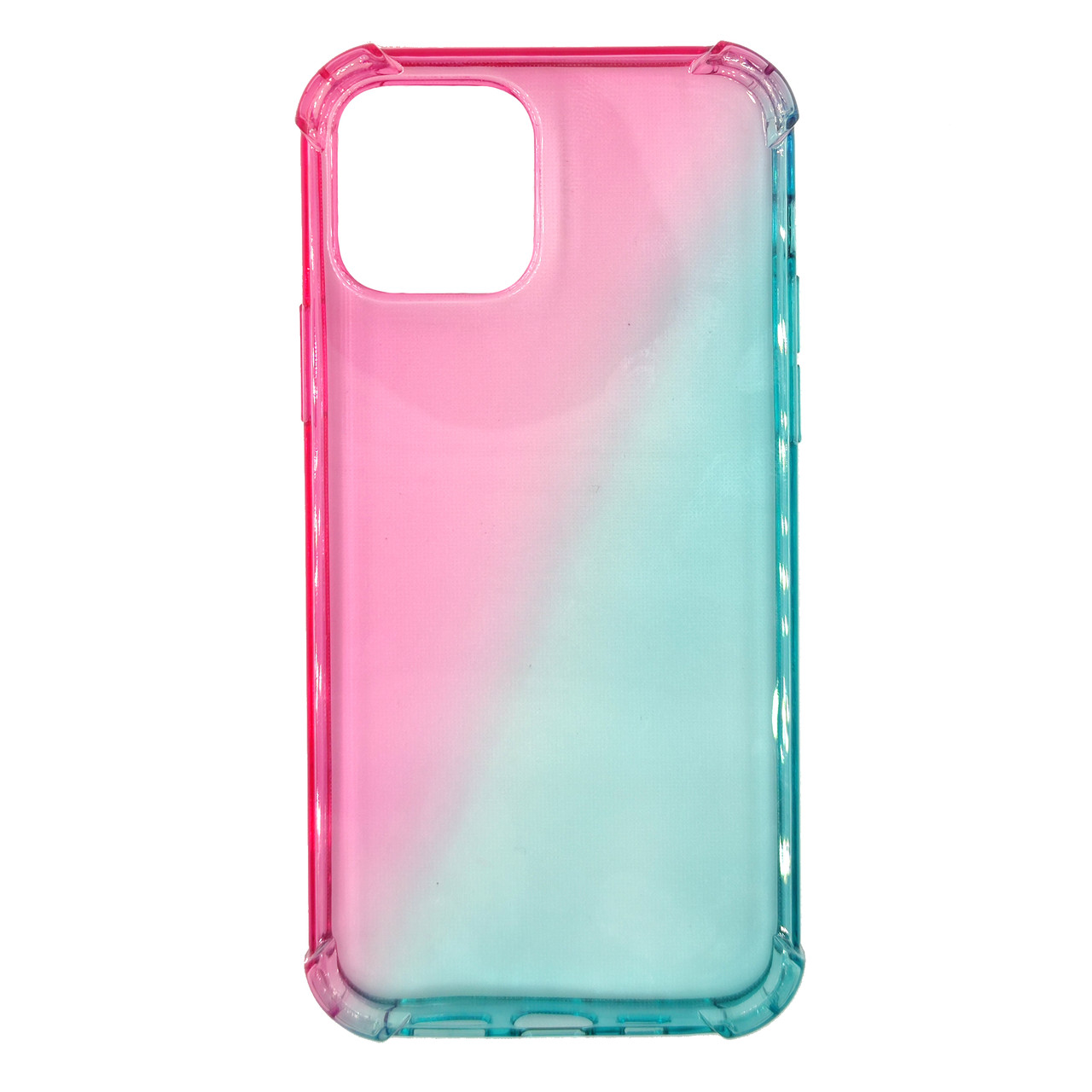 

Чехол для iPhone 12 / 12 Pro силиконовый прозрачный Ultra Gradient Case Blue/Pink