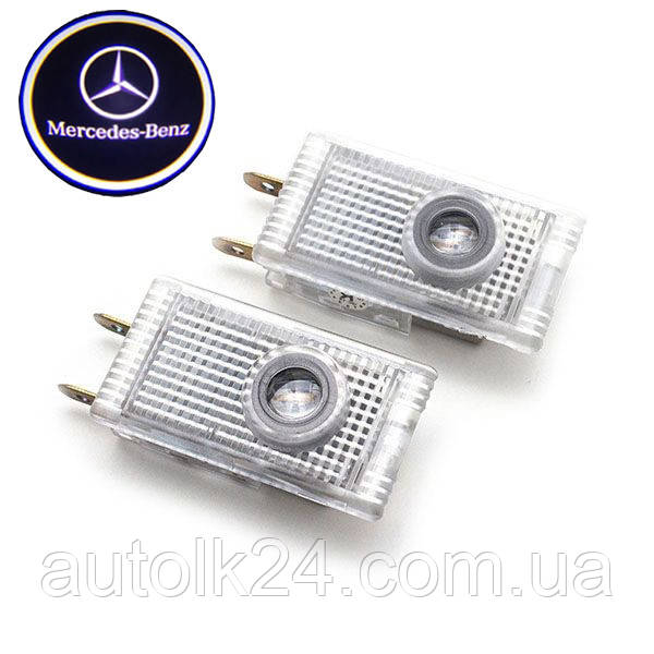 

Штатная Led подсветка двери с логотипом MERCEDES W210,Vito,Sprinter,Viano.