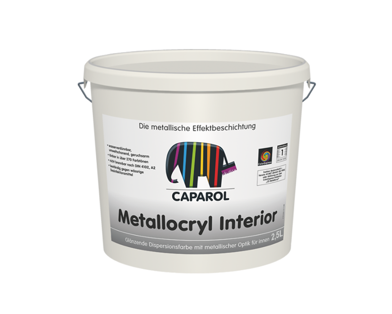 

Краска "металлик" CAPADECOR METALLOCRYL INTERIOR декоративная 2,5л, Серебристый