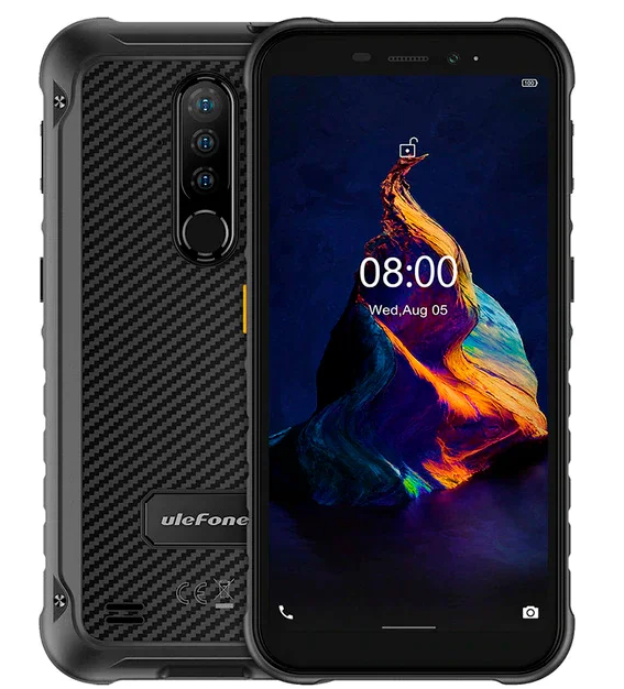 

Смартфон защищенный с двойной камерой и функцией нфс на 2 симки UleFone Armor X8 black 4/64 гб Quad-core, Черный