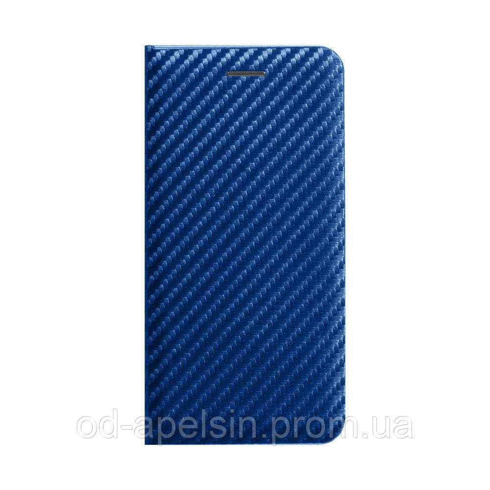 

Чехол - книжка для телефона Carbon for Xiaomi Mi Note 10 Lite синий, ткань/силикон, чехол Carbon