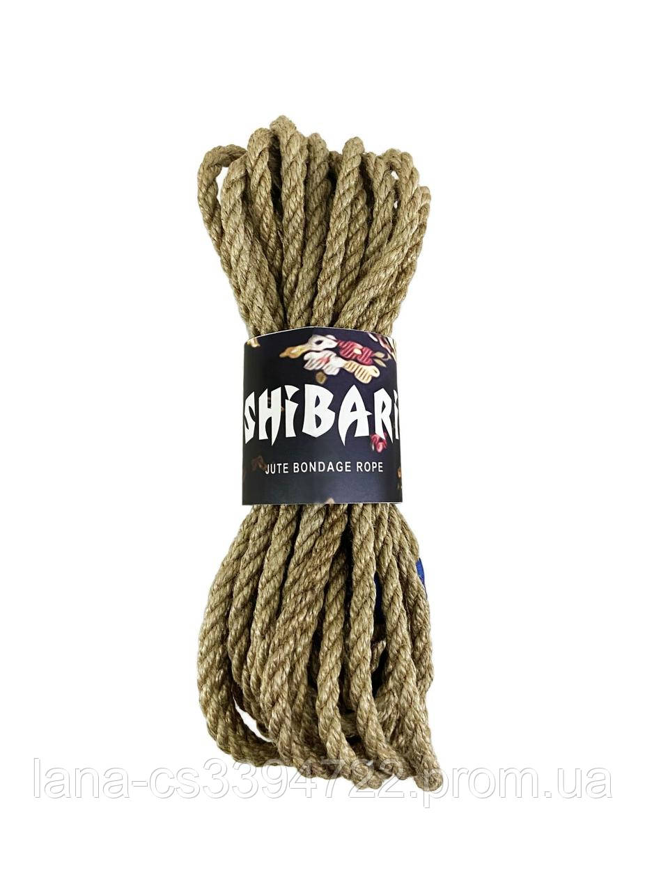 

Джутовая веревка для Шибари Feral Feelings Shibari Rope, 8 м серая