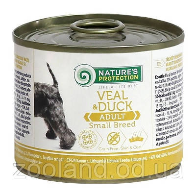 

Nature's Protection Adult Small Breed Veal & Duck, 5+1 шт