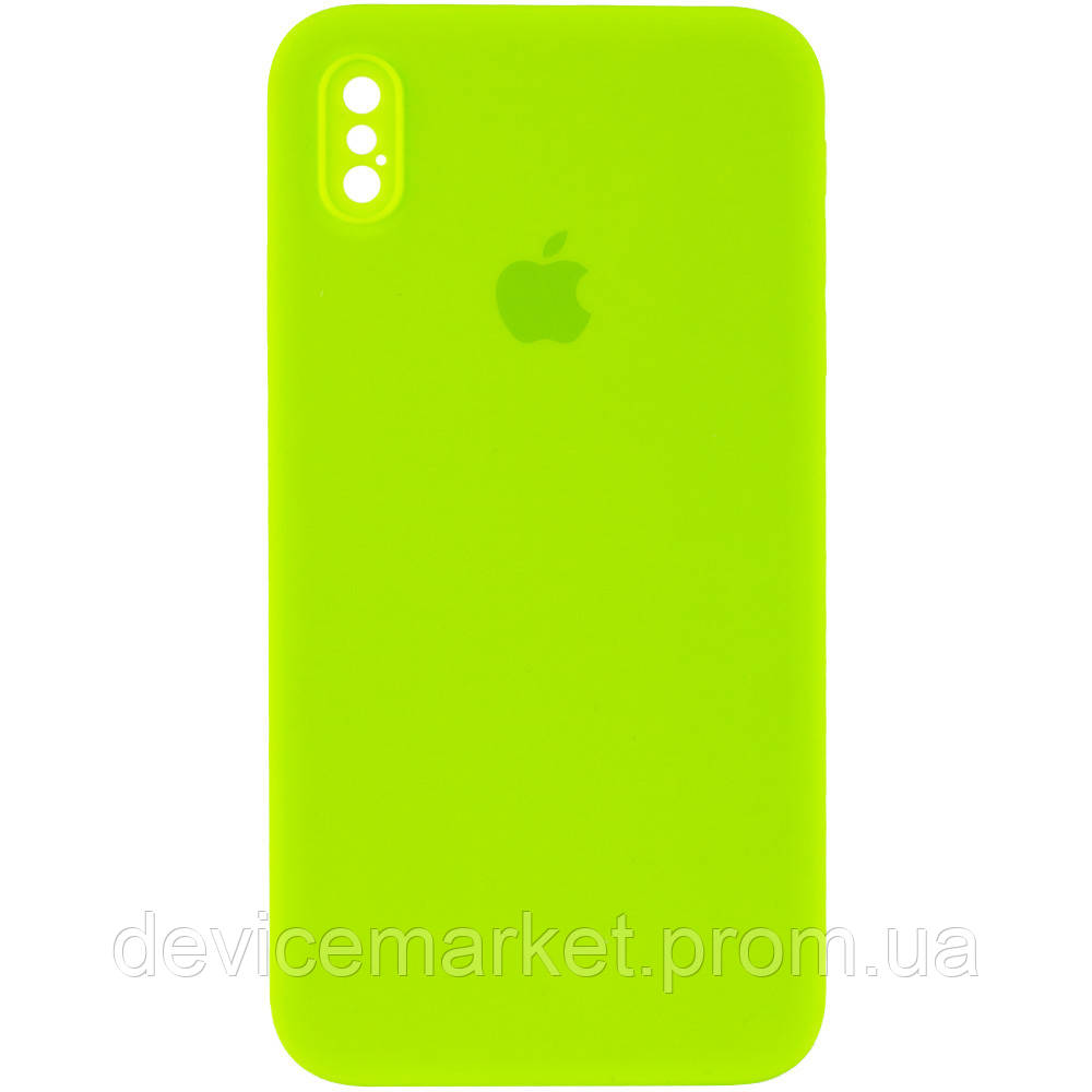 

Чехол Silicone Case Square Full Camera Protective для Apple iPhone XS Max (6.5") Салатовый / Neon green