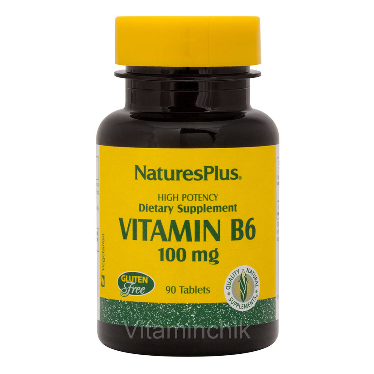 Витамин В-6, Vitamin B-6, Nature's Plus, 100 мг, 90 Таблеток