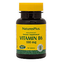 Витамин В-6, Vitamin B-6, Nature's Plus, 100 мг, 90 Таблеток