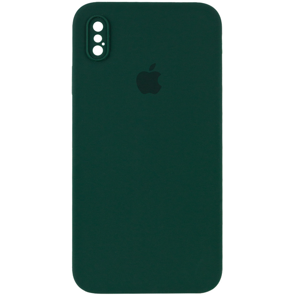 

Чехол Silicone Case Square Full Camera Protective (AA) для Apple iPhone XS (5.8"), Зеленый / dark green