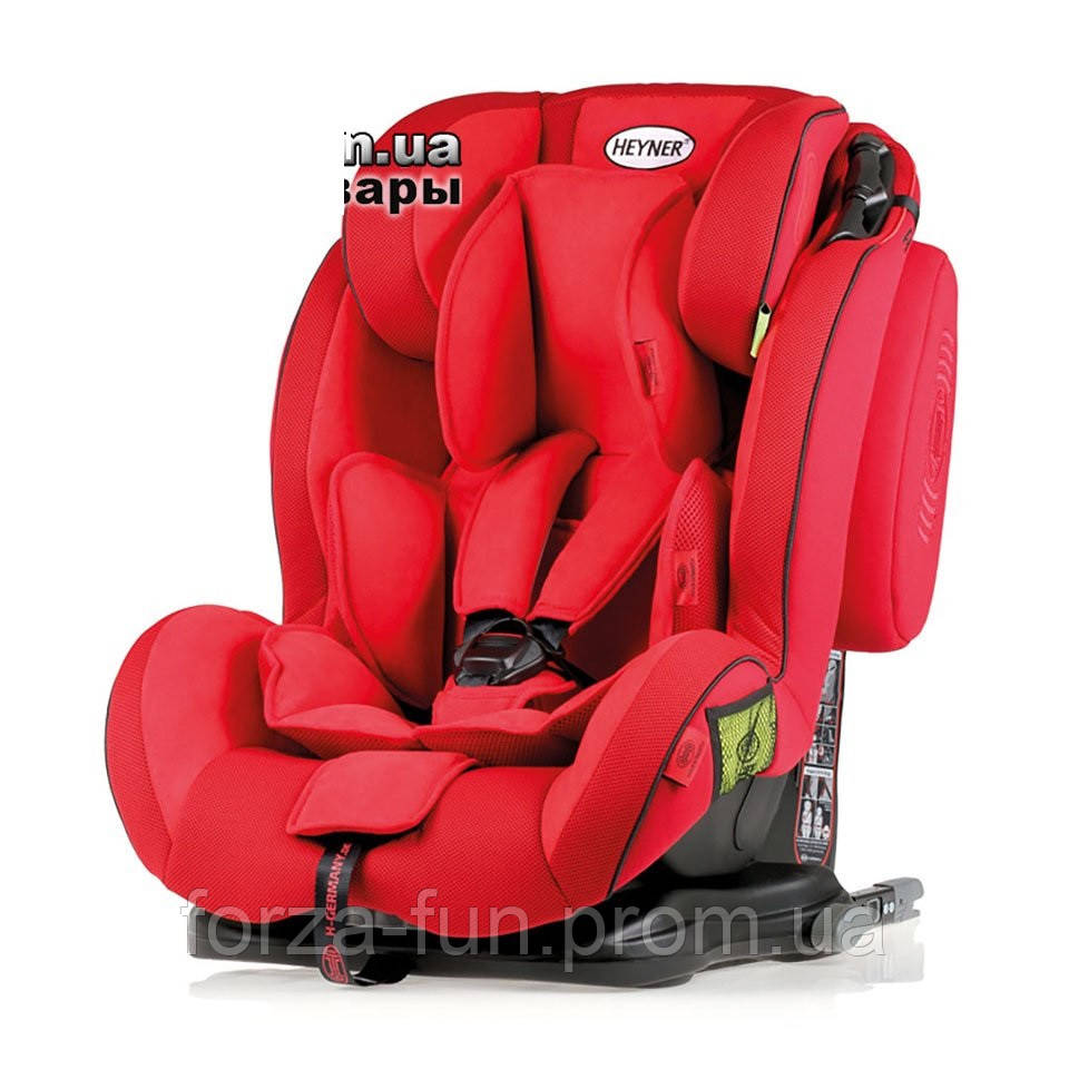 

Детское авт. кресло 1-12 лет, 9-36 кг, категория 1/2/3 HEYNER 786 130 "MultiFix" Racing Red