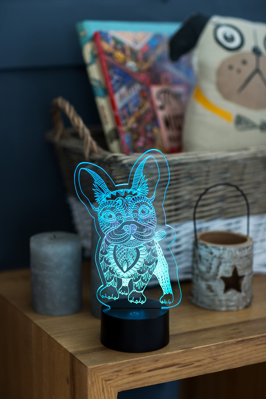 

3D светильник-ночник "Бульдог 2 " 3DTOYSLAMP