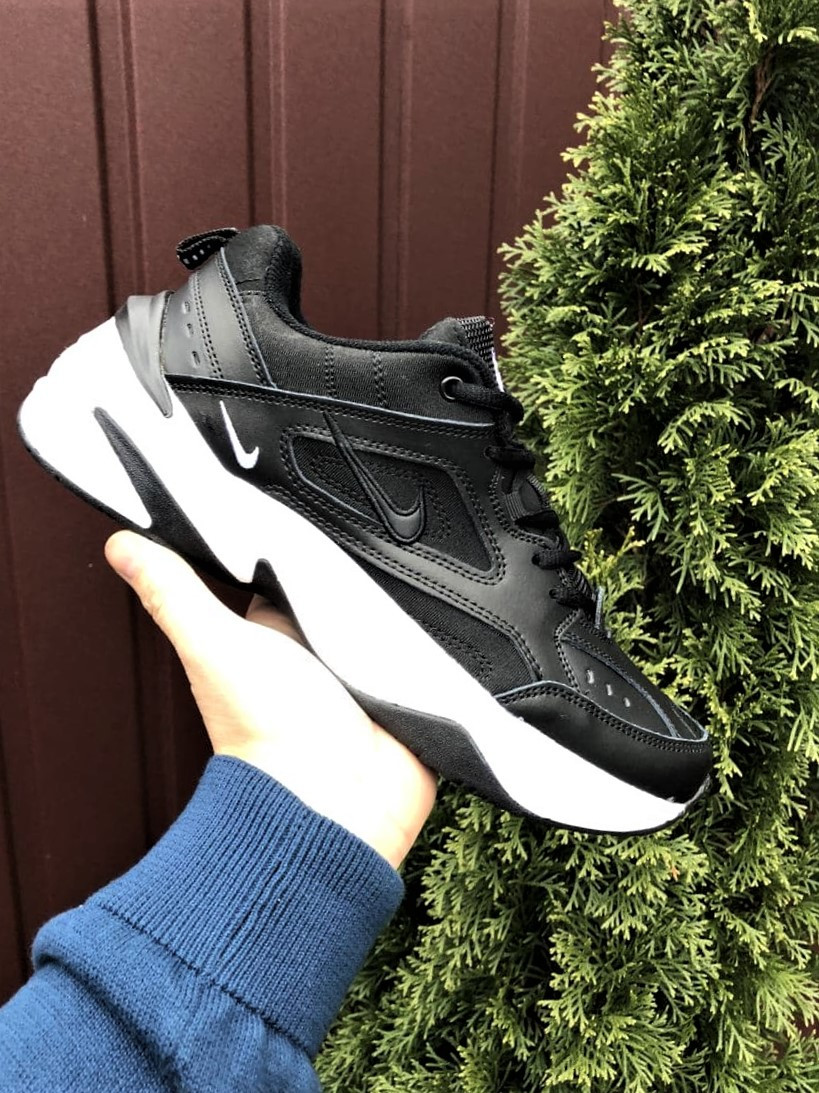 

Мужские демисезонные кроссовки Nike M2K Tekno черные с белым (Найк зимові м2к текно чоловічі) 46, Черно-белый